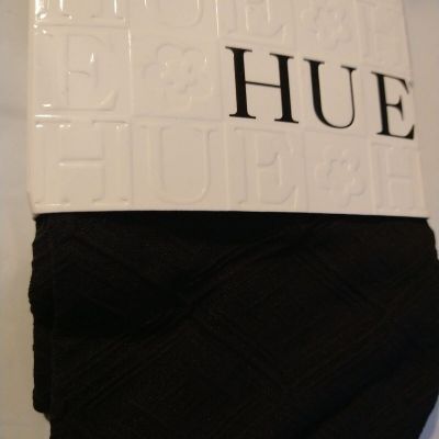 Hue Tights Sz 1 Black  3D Diamond Tights With Control Top Tight 13634